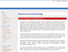 Tablet Screenshot of anthropology.puchd.ac.in