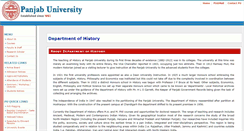 Desktop Screenshot of history.puchd.ac.in