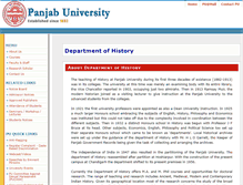 Tablet Screenshot of history.puchd.ac.in