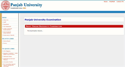Desktop Screenshot of exams.puchd.ac.in