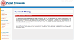 Desktop Screenshot of geology.puchd.ac.in