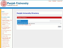Tablet Screenshot of directory.puchd.ac.in