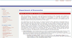 Desktop Screenshot of economics.puchd.ac.in