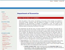 Tablet Screenshot of economics.puchd.ac.in
