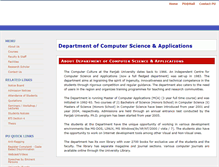 Tablet Screenshot of dcsa.puchd.ac.in