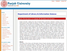 Tablet Screenshot of libraryscience.puchd.ac.in